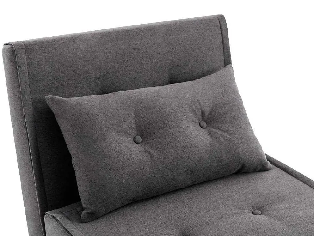 Slaapfauteuil Van Antracietgrijze Stof Uribia-Vente-unique Clearance