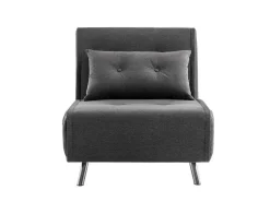 Slaapfauteuil Van Antracietgrijze Stof Uribia-Vente-unique Clearance