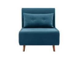 Slaapfauteuil Van Blauwe Stof Uribia-Vente-unique Online