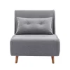 Slaapfauteuil Van Lichtgrijze Stof Uribia-Vente-unique New