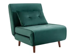 Slaapfauteuil Van Spargroen Velours Uribia-Vente-unique Outlet