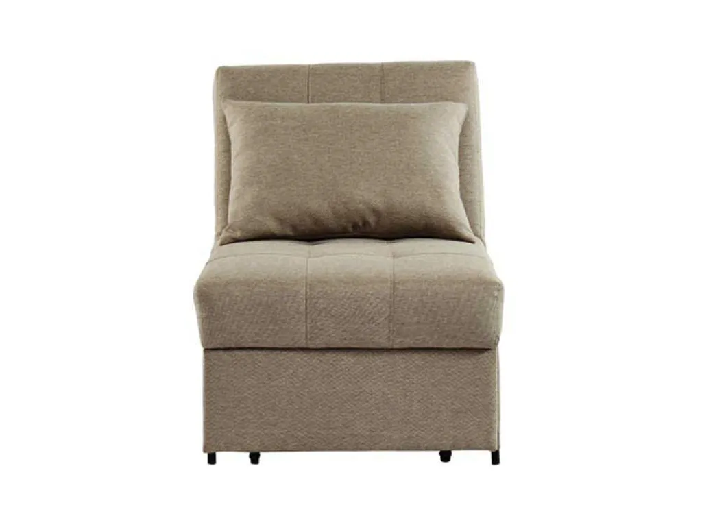 Slaapfauteuil Van Stof Lesna - Beige-Vente-unique Clearance