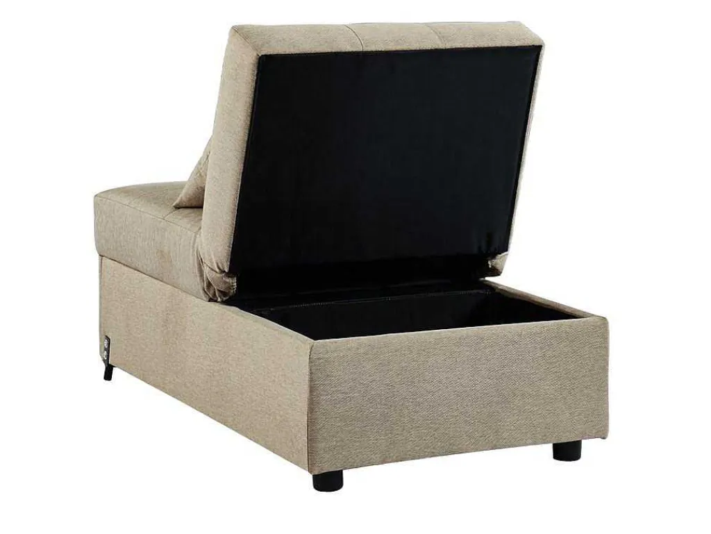 Slaapfauteuil Van Stof Lesna - Beige-Vente-unique Clearance