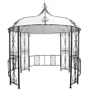 Smeedijzeren Tuinkiosk Van Metaal Tilcara - D300 X H290 Cm - Zwart-EXPERTLAND New