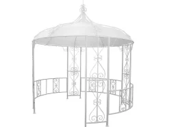 Smeedijzeren Tuinkiosk Van Metaal Tilcara - D300 X H290 Cm - Wit-EXPERTLAND Discount