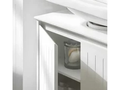 Badkamer Onder Aanrecht, Onder Aanrecht, Onder Wastafel, Aanrecht, Gootsteen Afdekking Met 2 Deuren, 60X30X60 Cm, Wit, Bzr108-Ii-W-Sobuy Hot