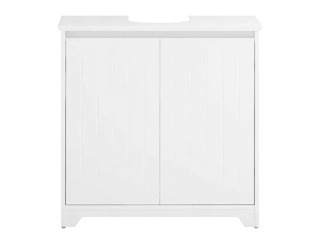 Badkamer Onder Aanrecht, Onder Aanrecht, Onder Wastafel, Aanrecht, Gootsteen Afdekking Met 2 Deuren, 60X30X60 Cm, Wit, Bzr108-Ii-W-Sobuy Hot