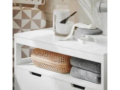 Badkamermeubel Toiletkast Ladekast Kastopbergmeubel Met 2 Deuren, Verstelbare Planken, 70X35X90 Cm, Bzr121-W-Sobuy Hot