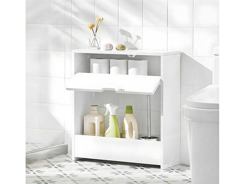 Bzr48-W Toiletrolhouder, Badkamer Toiletkast, Badkamermeubels, Houten Vloer Staande Badkamerkast-Sobuy Online