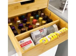 Frg82-N Capsulehouder Met 2 Lades Duurzaam Bamboe Opberglade Koffiecapsule Houder Nespresso-Sobuy New