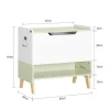 Houten Kinderspeelgoedkist, Speelgoedkist Met Klapdeksel, Speelgoedorganizer Voor Kinderkamer Met 1 Open Vak 60 X 34 X 57 Cm, Kmb91-Gr-Sobuy New