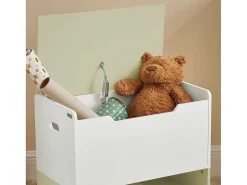 Houten Kinderspeelgoedkist, Speelgoedkist Met Klapdeksel, Speelgoedorganizer Voor Kinderkamer Met 1 Open Vak 60 X 34 X 57 Cm, Kmb91-Gr-Sobuy New