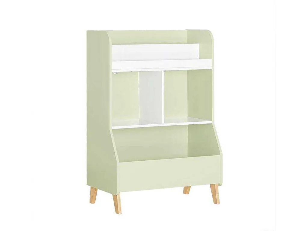 Kinderspeelgoedopbergplank, Boekenplank, Opbergeenheid Voor Kinderkamer, Boekenkast Met 2 Planken En 3 Open Vakken, 60 X 36 X 89 Cm, Kmb90-Gr-Sobuy Best