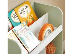 Kinderspeelgoedopbergplank, Boekenplank, Opbergeenheid Voor Kinderkamer, Boekenkast Met 2 Planken En 3 Open Vakken, 60 X 36 X 89 Cm, Kmb90-Gr-Sobuy Best