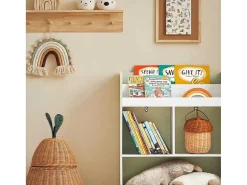 Kinderspeelgoedopbergplank, Boekenplank, Opbergeenheid Voor Kinderkamer, Boekenkast Met 2 Planken En 3 Open Vakken, 60 X 36 X 89 Cm, Kmb90-Gr-Sobuy Best