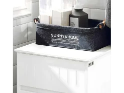 Linnenkast, Wasmand, Badkameronderkast, Toiletkast, Opbergmeubel Met 1 Lade En 1 Uitneembare Wasmand, Wit, 40X39X86Cm, Bzr110-W-Sobuy Sale