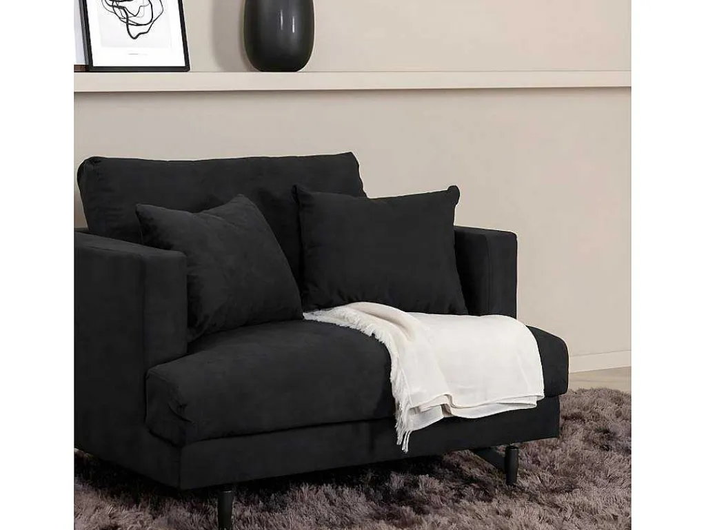 Sofia Fauteuil Zwart.-Vente-unique Hot