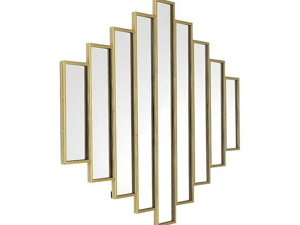 Spiegel In Art-Decostijl Galice - B90 X H120 Cm - Goudkleurig-OZAIA