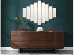 Spiegel In Art-Decostijl Galice - B90 X H120 Cm - Goudkleurig-OZAIA
