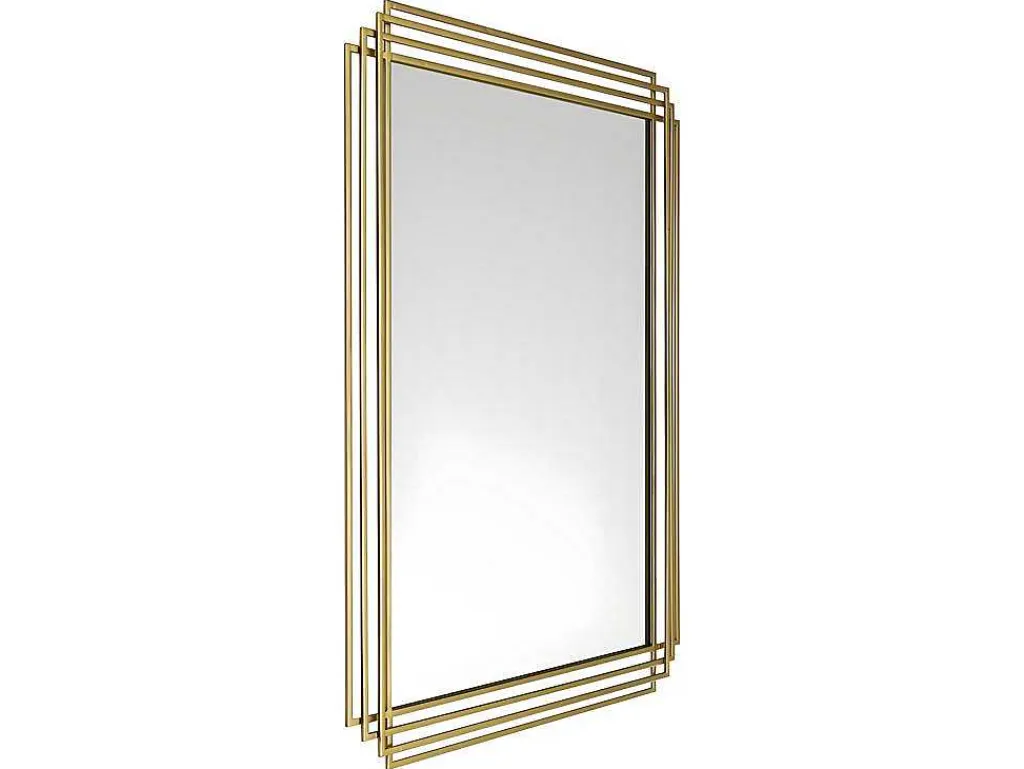 Spiegel In Art-Decostijl Samba - B80 X H110 Cm - Goudkleurig-OZAIA Online