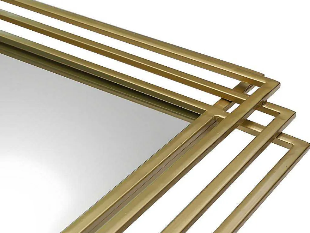 Spiegel In Art-Decostijl Samba - B80 X H110 Cm - Goudkleurig-OZAIA Online