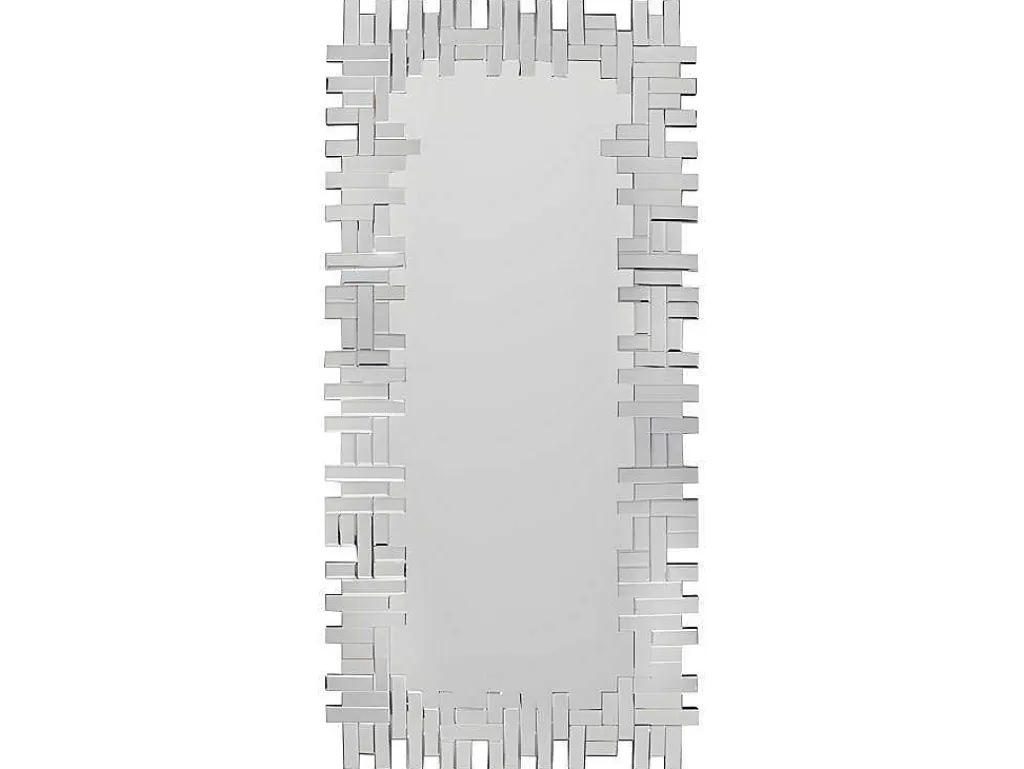 Spiegel Lola 120 X 2 X 57 Cm - Roestvrij Staal En Mdf - Zilverkleurig-OZAIA Online