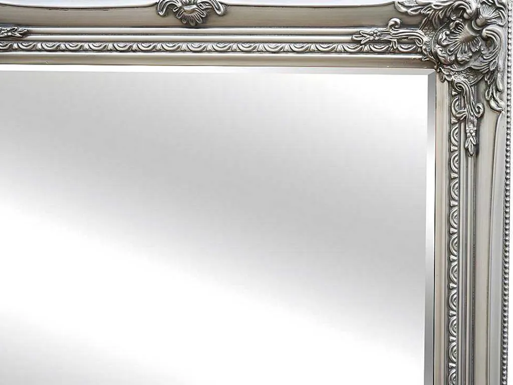 Spiegel Met Lijst Elvire - Eucalyptushout - 60 X 140 Cm - Kleur: Zilver-OZAIA Discount