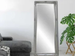 Spiegel Met Lijst Elvire - Eucalyptushout - 60 X 140 Cm - Kleur: Zilver-OZAIA Discount