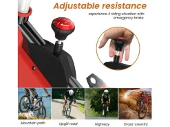 Spin Bike Met Verstelbare Zitting En Stuur, Hometrainer Met Verstelbare Weerstand En Lcd Display-Vente-unique