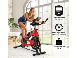Spin Bike Met Verstelbare Zitting En Stuur, Hometrainer Met Verstelbare Weerstand En Lcd Display-Vente-unique