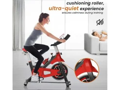 Spin Bike Met Verstelbare Zitting En Stuur, Hometrainer Met Verstelbare Weerstand En Lcd Display-Vente-unique