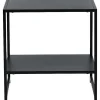 Staal Bijzettafel Met Plank 51X51 Cm Zwart.-Venture Home Best