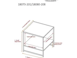 Staal Bijzettafel Met Plank 51X51 Cm Zwart.-Venture Home Best