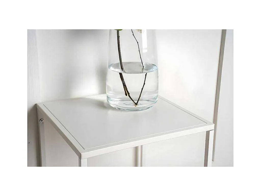 Staal Bijzettafel 38X37 Cm Wit.-Venture Home Online