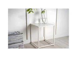 Staal Bijzettafel 38X37 Cm Wit.-Venture Home Online