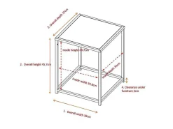 Staal Bijzettafel 38X37 Cm Wit.-Venture Home Online