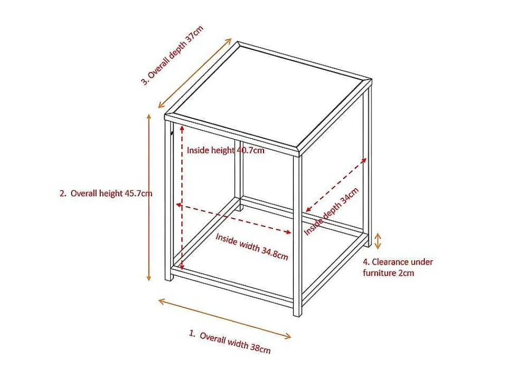 Staal Bijzettafel 38X37 Cm Wit.-Venture Home Online