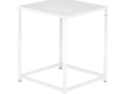 Staal Bijzettafel 38X37 Cm Wit.-Venture Home Online