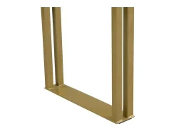 Staande Eettafel - 1 Tafel En 2 Krukken - Rechthoekige Tafel - Zwart & Goud-ModernLuxe