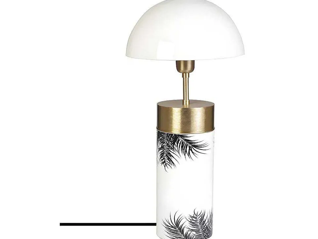 Staande Lamp Champignon Art-Decostijl Agaric - Ijzer - H54Cm - Wit, Goudkleurig En Zwart-OZAIA Online