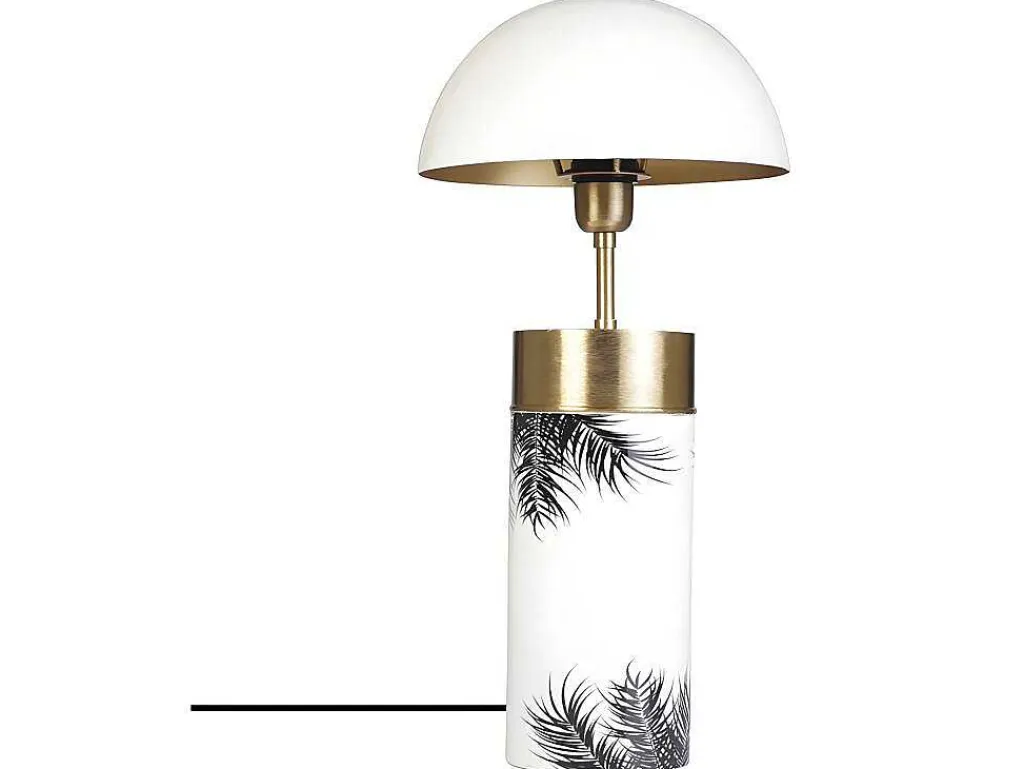 Staande Lamp Champignon Art-Decostijl Agaric - Ijzer - H54Cm - Wit, Goudkleurig En Zwart-OZAIA Online