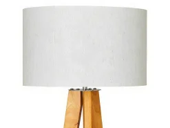 Staande Lamp Lorens - Hout En Linnen - 45 X 45 X 153 Cm - Wit-OZAIA Online
