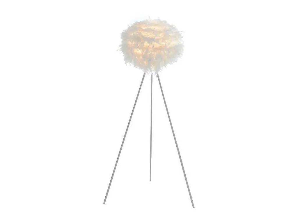 Staande Lamp Met Driepoot En Veren Nuage - 54 X 54 X 150 Cm - Wit-OZAIA