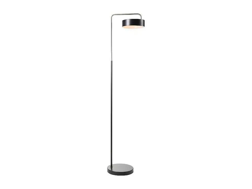 Staande Lamp Met Vintage-Stijl Van Metaal - H154 Cm - Zwart En Goudkleurig - Otilie-OZAIA