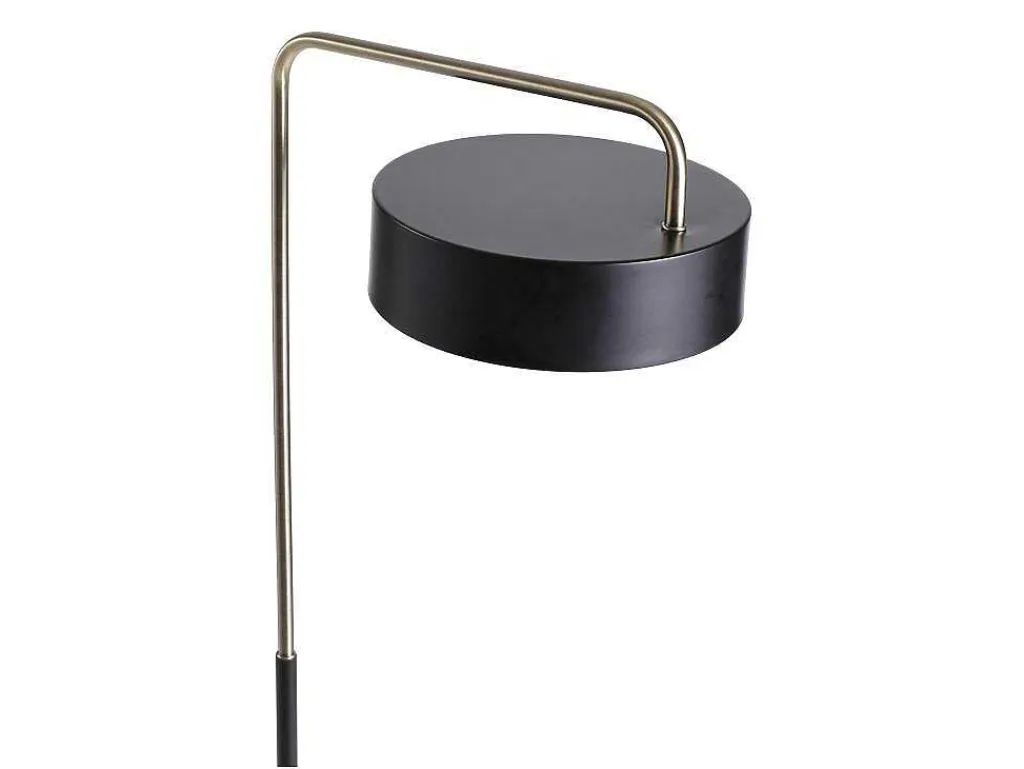 Staande Lamp Met Vintage-Stijl Van Metaal - H154 Cm - Zwart En Goudkleurig - Otilie-OZAIA
