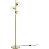 Staande Lamp Van Geborsteld Messing En 3 Vintage Glazen Bollen - H148 Cm - Yukon-OZAIA Sale