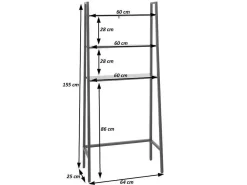 Staande Plank Mcw-K82, Marmer Look Wit-Vente-unique Hot