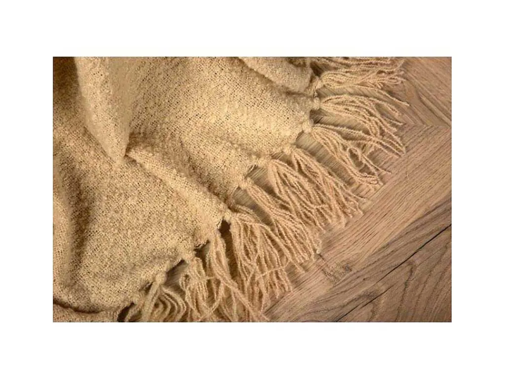 Stanly Plaid 170X130Cm Beige.-Venture Home Hot