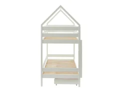 Stapelbed 2 X 90 X 190 Cm - 2 Laden - Grenen - Wit - Chori-Vente-unique