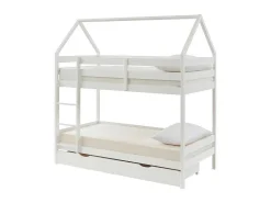 Stapelbed 2 X 90 X 190 Cm - 2 Laden - Grenen - Wit - Chori-Vente-unique